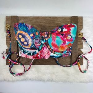 Luli Fama Like A Flame Underwire Bustier Swim Top